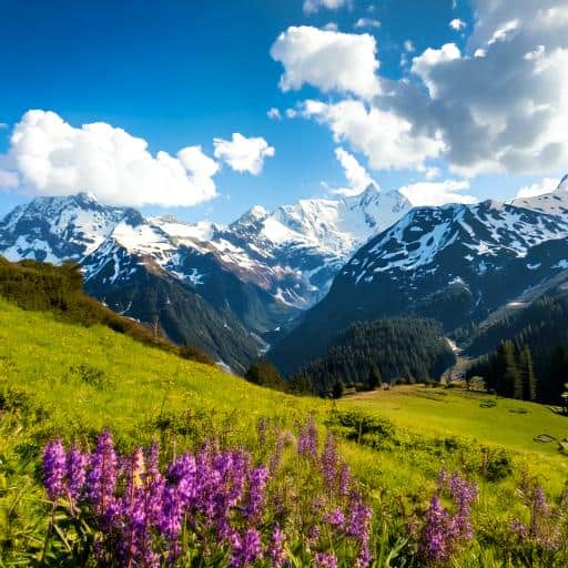 Snow-capped mountains